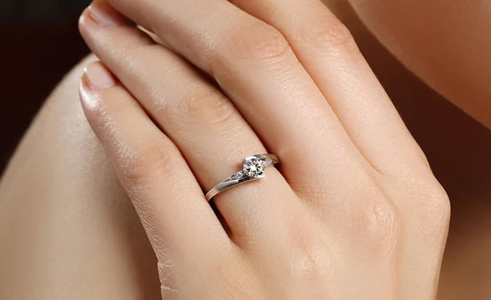 

Lovely Style Pure Gold Au750 Lover's Ring Diamond His and Her Love Promise Fine 18K Gold Jewelry Last Forever