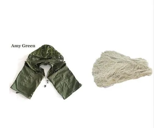 Green Sand Армейские фанаты, уличная стрельба, тренировочная снайперская униформа для мужчин и женщин, для поля CS, охоты, наблюдения за птицами, камуфляжный костюм - Цвет: Green Sand
