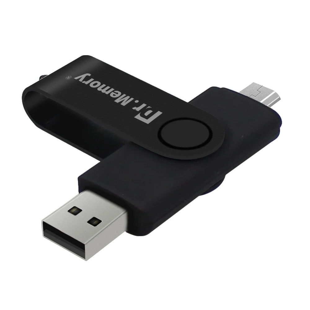black OTG USB флеш-накопители 64 ГБ для планшетов на Android, цветной металлический OTG флеш-накопитель для мобильного телефона, 32 ГБ, 4 ГБ, 8 ГБ, 16 ГБ, флеш-накопитель, карта памяти - Цвет: black
