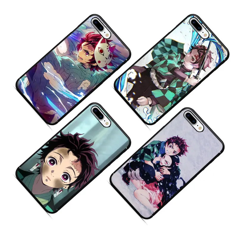 Аниме Demon Slayer Kimetsu no Yaiba Мягкий ТПУ чехол для телефона для iPhone 11 Pro 5 5S 6 6s 7 8 Plus X XR XS MAX