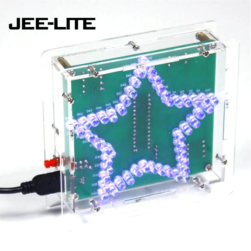 Набор для самостоятельной сборки светодиодных ламп 5 звезд 4 в пост. Тока 1 6