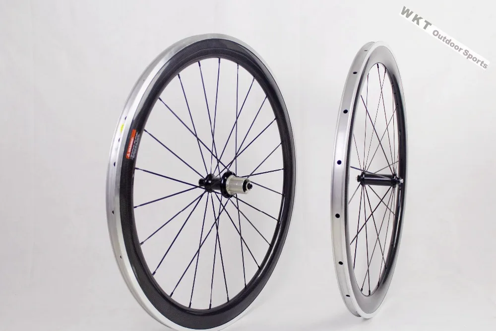 Легированная тормозная поверхность 50 мм клинчер Углеродные колеса алюминиевые