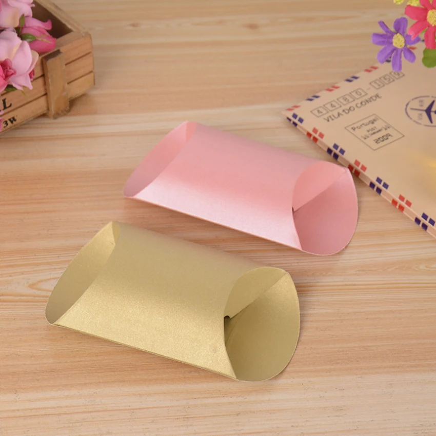 10 шт./лот декоративная коробка для конфет из крафт-бумаги в форме подушки, многофункциональная бумажная коробка «сделай сам»