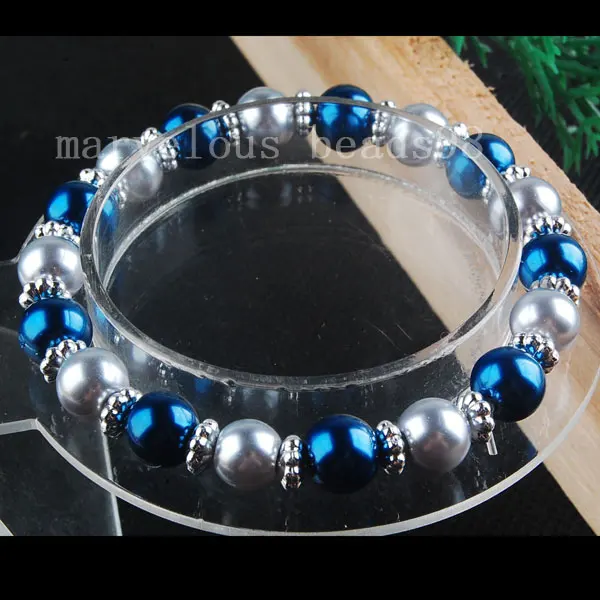 Бесплатная доставка Модные ювелирные изделия 8 мм Разноцветные жемчужные бусы