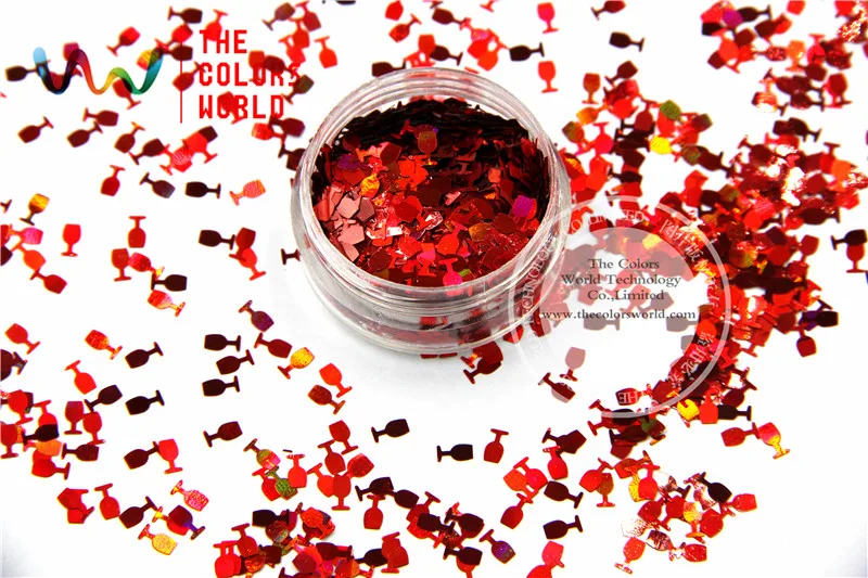 TCA300 лазерный красный цвет бокал для шампанского 5 мм лак ногтей пыль Specular блеск