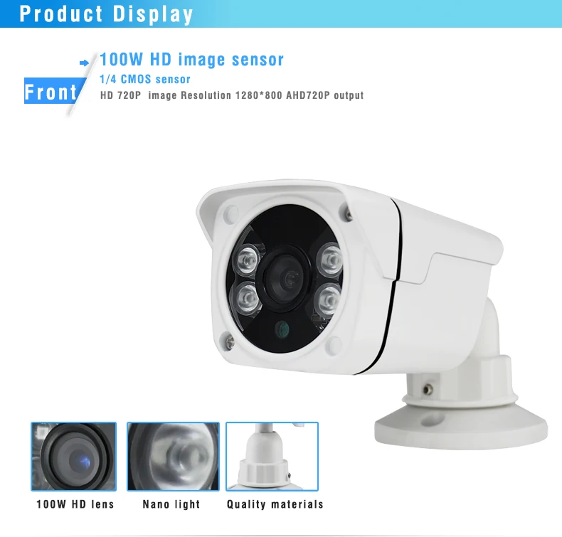 ELAF HD AHD Bullet Camera Home Security Infrared 720P 1.0MP Night vision Video Surveillance CCTV IR | Безопасность и защита