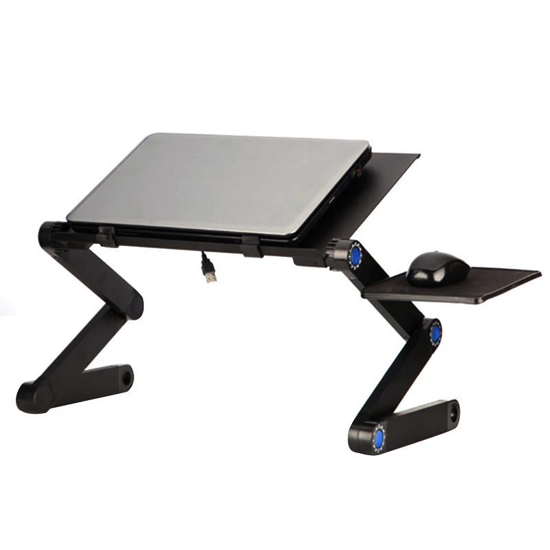 

Portable 360 Folding Mobile Laptop Standing Desk For Bed Sofa Laptop Table Notebook Desk With Mouse Pad Cooling Fan For Office