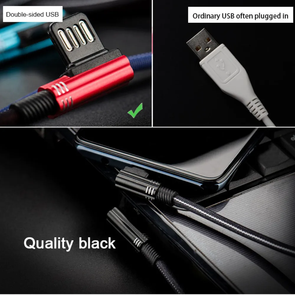 10 шт. двусторонний кабель Micro USB Type C для Redmi Apple зарядное устройство с двумя