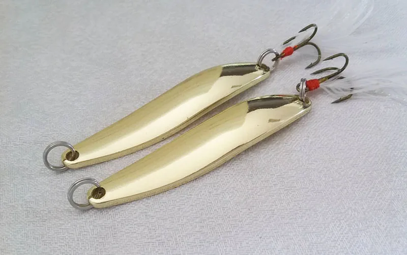 Willowleaf Fishing Spoon 5g/7g/10g/13g Silver and Gold color with Further hook fishing lure China | Спорт и развлечения