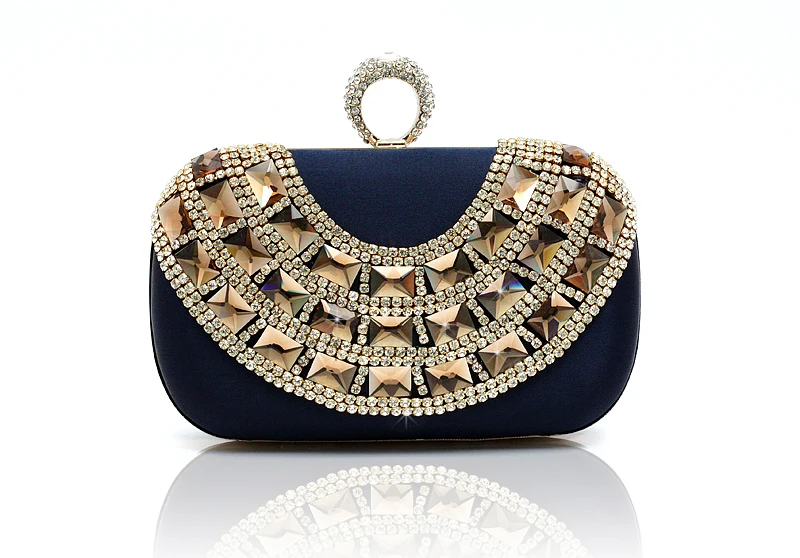 2016 High Quality Apricot Ladies Zircon Wedding Evening Bag Clutch handbag Bride Party Purse Mini Makeup Mujere Bolso 12026# | Багаж и