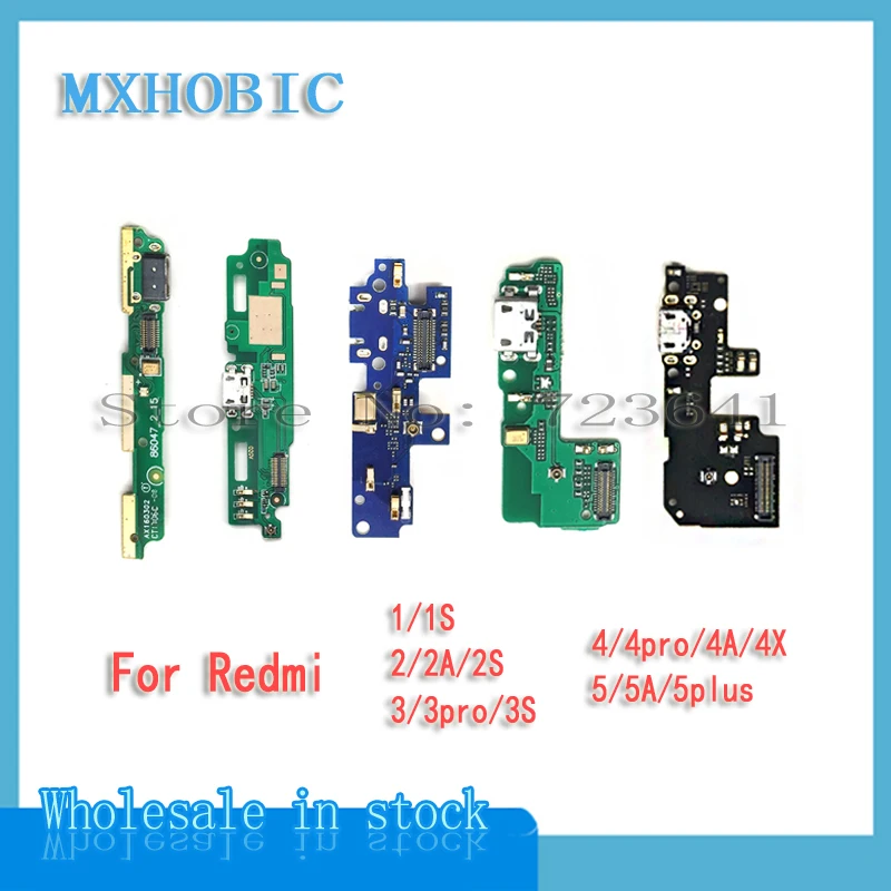 

USB-разъем для зарядной док-станции, 100 шт., гибкий кабель для Xiaomi Redmi 1s 2 2S 3 3S 4 4A 4X 5A 5 Plus 6A 6 Pro, зарядное устройство PCB Flex