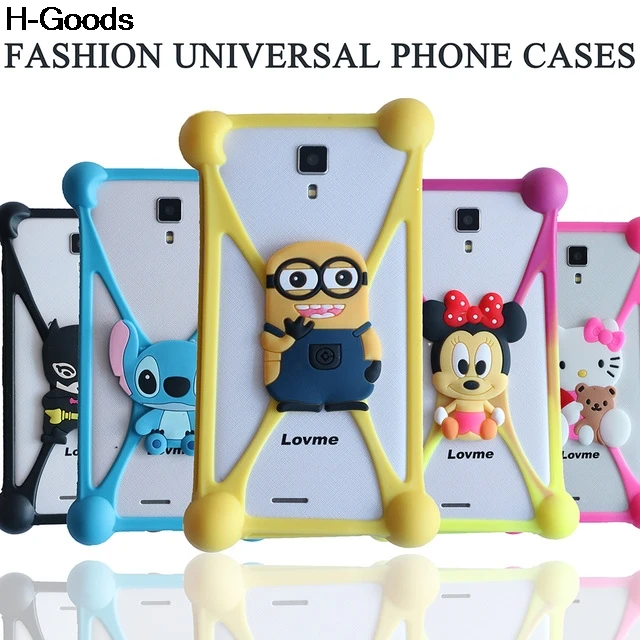 3D милый мультфильм Миньоны стежка мягкой силиконовой резины задняя крышка для Qumo