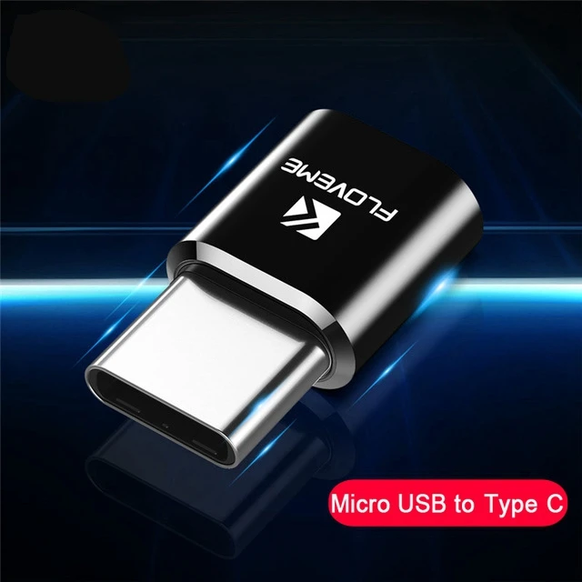 Floveme OTG Type C Тип USB c адаптер для Samsung Galaxy S8 S9 Plus Мини Micro USB 2.0 для Женский Тип-c мужской адаптер для One Plus 5т - Цвет: Micro USB to Type C