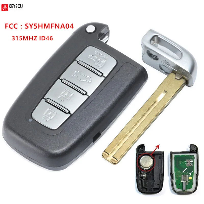 Запасной смарт брелок Keyecu Prox 4B 315 МГц ID46 для Hyundai Equus Sonata Genesis Kia Rio Optima 2011 2014 FCC: