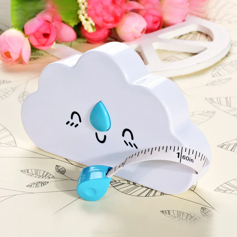 KACY 1 шт./лот, 60 дюймов, 1,5 метров, мягкая и выдвижная рулетка Clouduolc, рулетка для ежедневной бытовой измерительной ленты