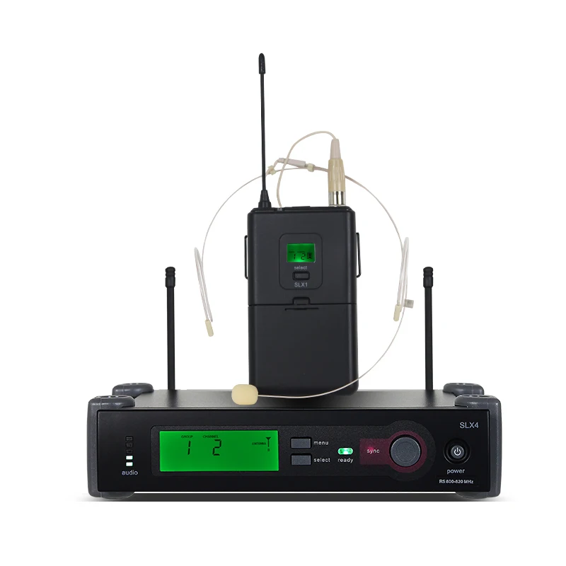Беспроводной микрофон Регулируемая частота UHF SLX24/BETA58A профессиональный ручной петличный микрофон наушники одноканальный логотип OEM - Цвет: Head wear suit