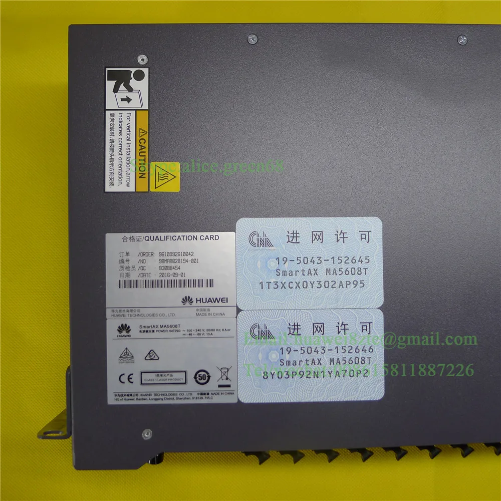 Хуавэй 19 &quotдюймов Мини OLT MA5608T с 2*10 г uplink плата MCUD1 + 1 * питания постоянного тока