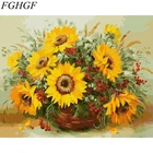 FGHGF новейший цветок без рамки картина домашний декор DIY акриловая картина маслом по номерам настенное искусство DIY холст