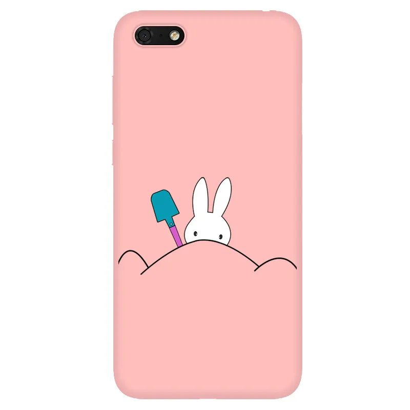 Розовый силиконовый чехол для Huawei Honor 7A 5 45 &quot милый мультяшный мягкий TPU телефона