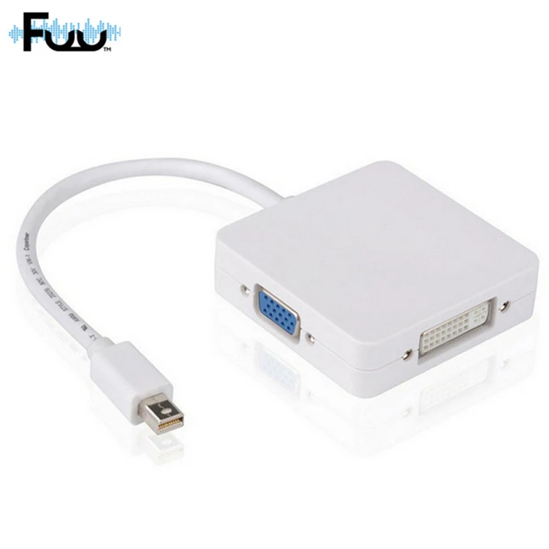 3 в 1 Мини конвертер dp vga HDMI DVI Thunderbolt mini DP Displayport VGA адаптер кабель для MacBook Pro HZSP095 |