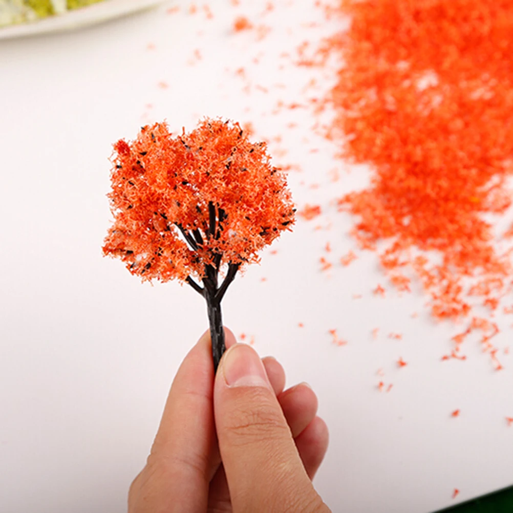 Разноцветная модель с листвой листьев 1 шт. мини дерева для поезда и железной