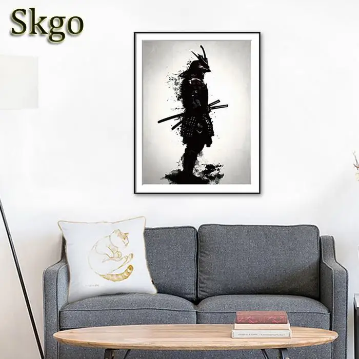Декорации для дома картины минималистичный самурайский стиль настенная Печать