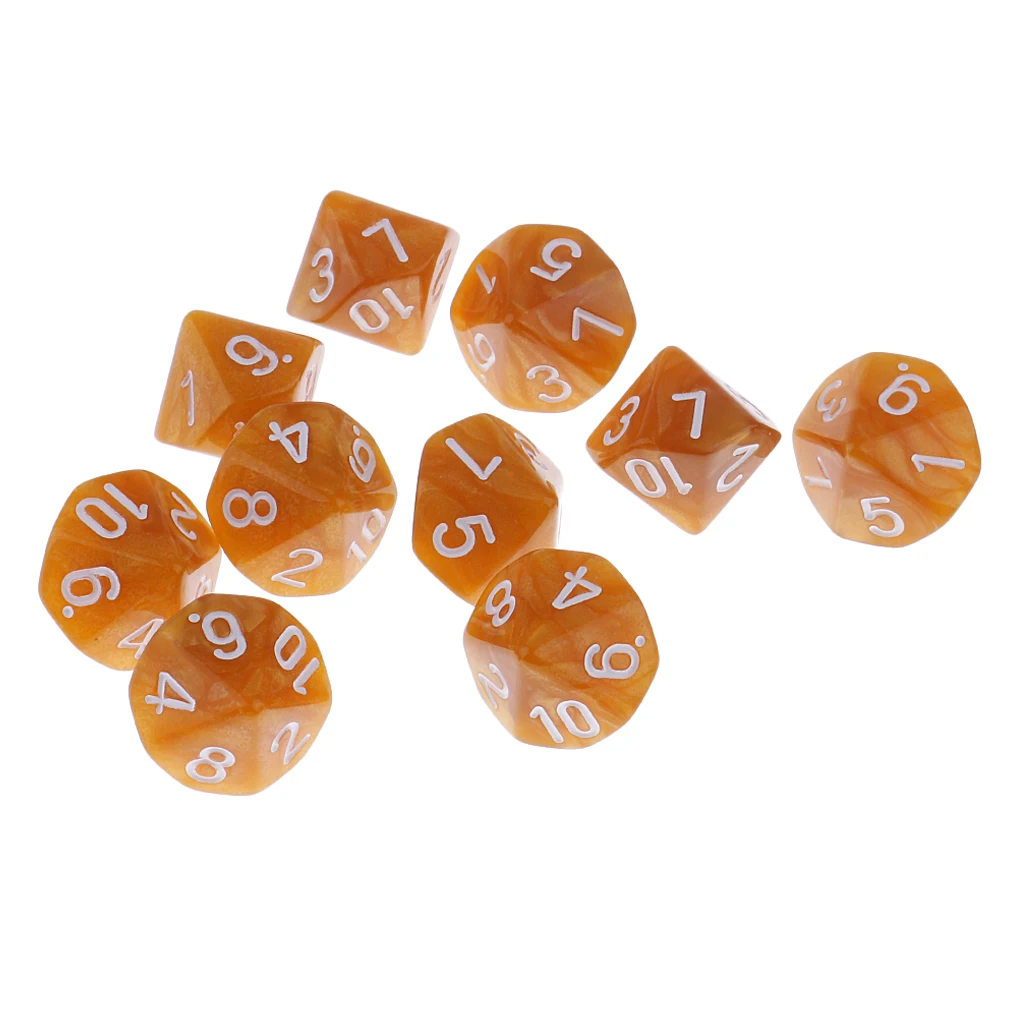 50 штук Пластик 10 сторонняя кубики D10 набор для вечерние паб Casino Настольная игра