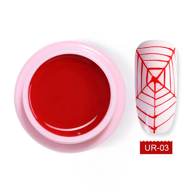 UR-03 Ur Sugar 5 мл Гель-лак для ногтей с пауком эластичный рисунок УФ-гель для маникюра отмачиваемый УФ-Гель-лак для ногтей тянущийся Шелковый Гель-лак - Цвет: UR-03