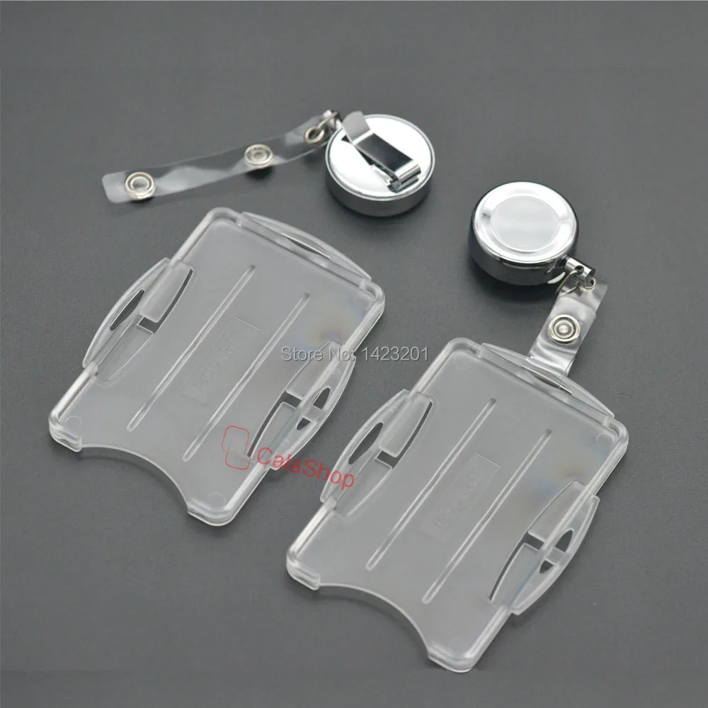 1/3/5 комплектов/партия держатель для ID карты двусторонний жесткий + катушка YOYO