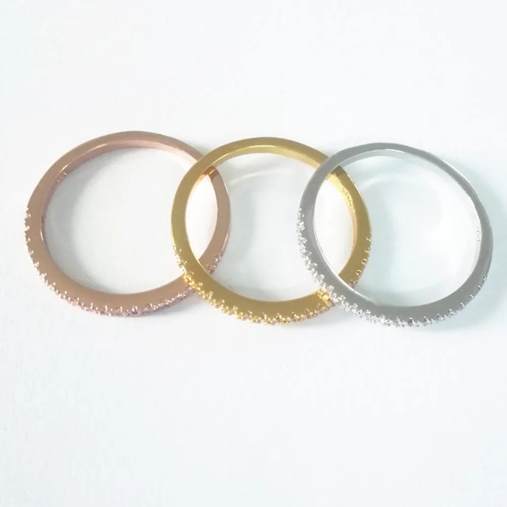 Свадебная вечеринка группа покрытием CZ цирконием ювелирное изделие любовные