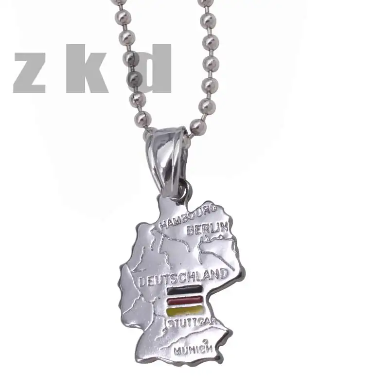 

ZKD Germany map pendant & necklace country map Deutschland map jewelry