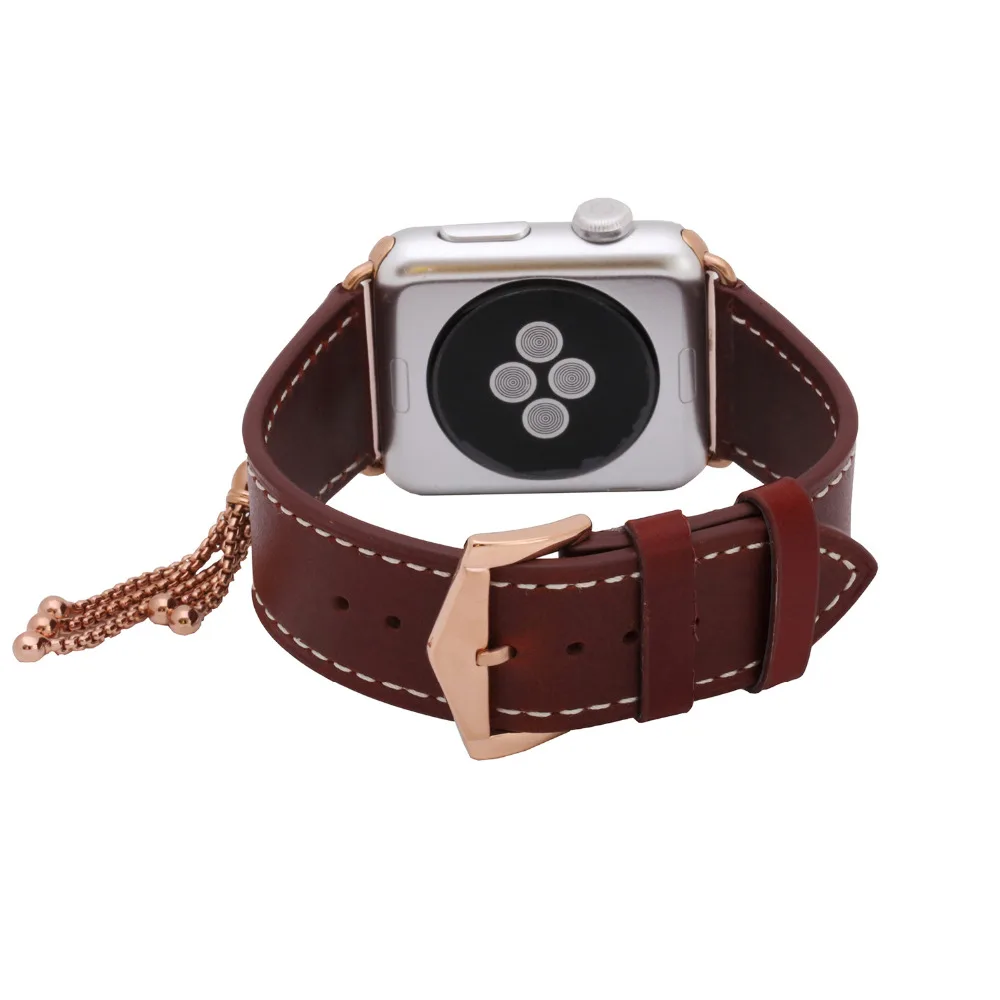 Натуральная кожа ремешок для Apple Watch группа 42 мм/38 Украшения браслет ремень