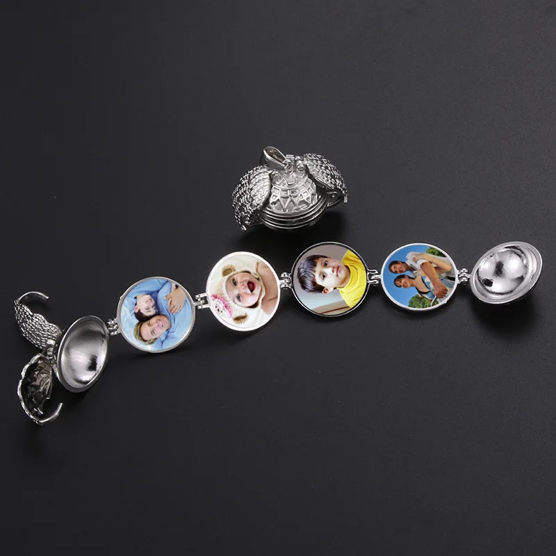 DIY флэш-память фото кулон антикварные четыре цвета Крылья Ангела медальон