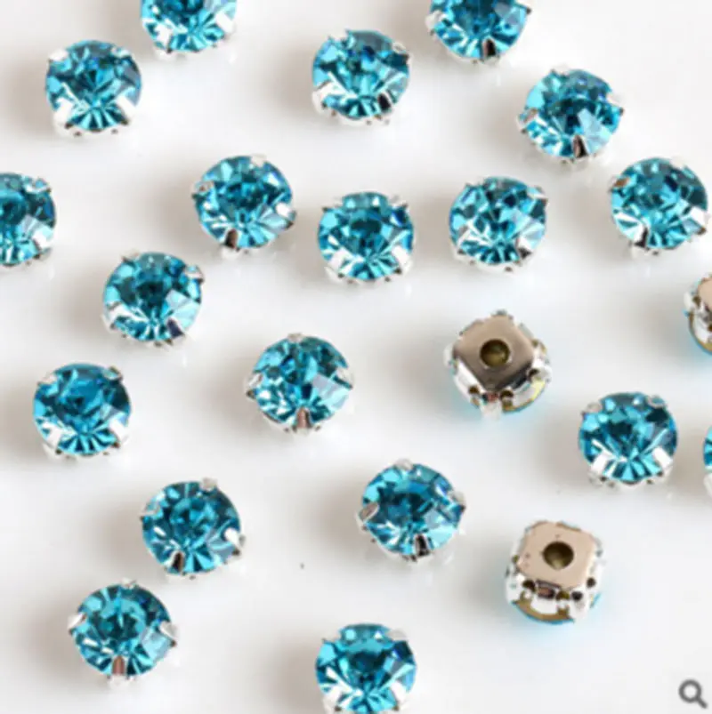 SS16 100 шт стеклянные стразы для пришивания на одежду свадебное платье Сделай Сам