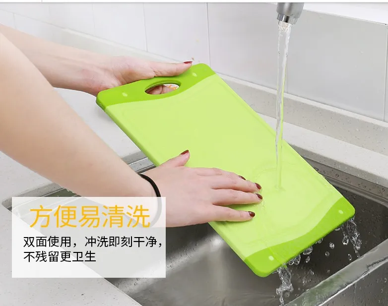 Moldproof Толстая кухонная бытовая полиэтиленовая смола пластик большой белый еда резки фруктов зеленый разделочная доска блок