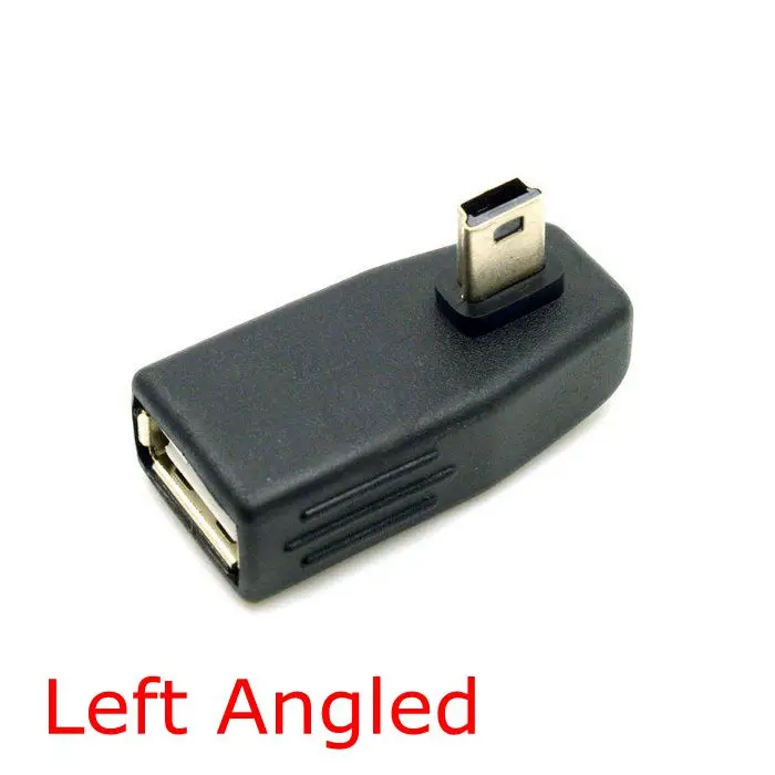 Мини USB 2 0 вверх и вниз влево вправо Anlgled OTG мама к 5P Штекерный адаптер 90D Хост|mini
