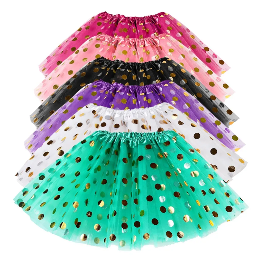 Многослойная фатиновая юбка с пайетками балерины для маленьких девочек