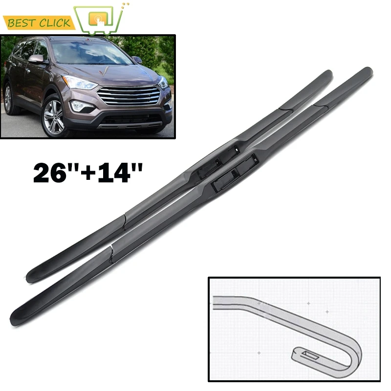 Щетка стеклоочистителя для лобового стекла Misima 14 &quot26&quot Hyundai Santa Fe DM NC 2012 2017 2016 2015