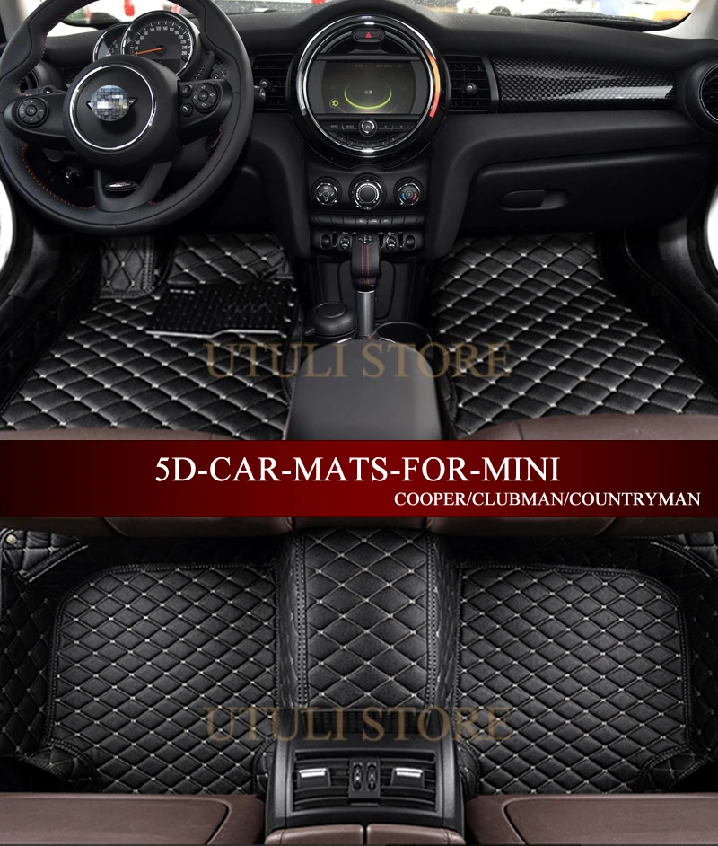 Кожаный автомобильный коврик ковер для MINI Cooper clubman countryman paceman F54 F55 F56 F60 R55 R60|floor mats