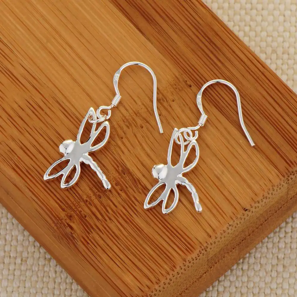 Серьги flying dragonfly красивые серебряные серьги высокого качества для женщин модные