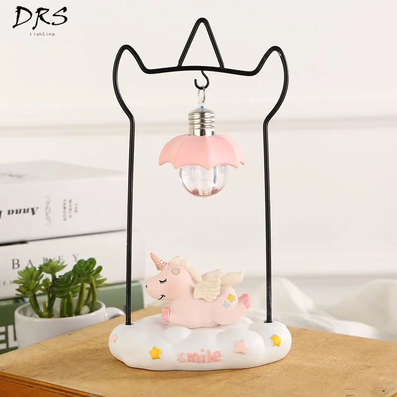 Мультфильм Единорог маленький ночник Прекрасный кабинет защита глаз настольная