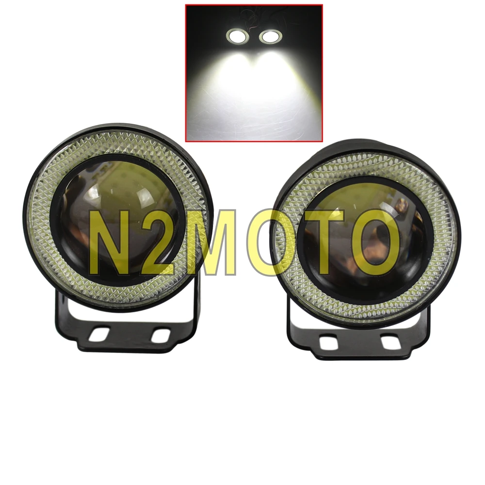 Светодиодная фара ангельский глаз для мотоцикла противотуманная лампа