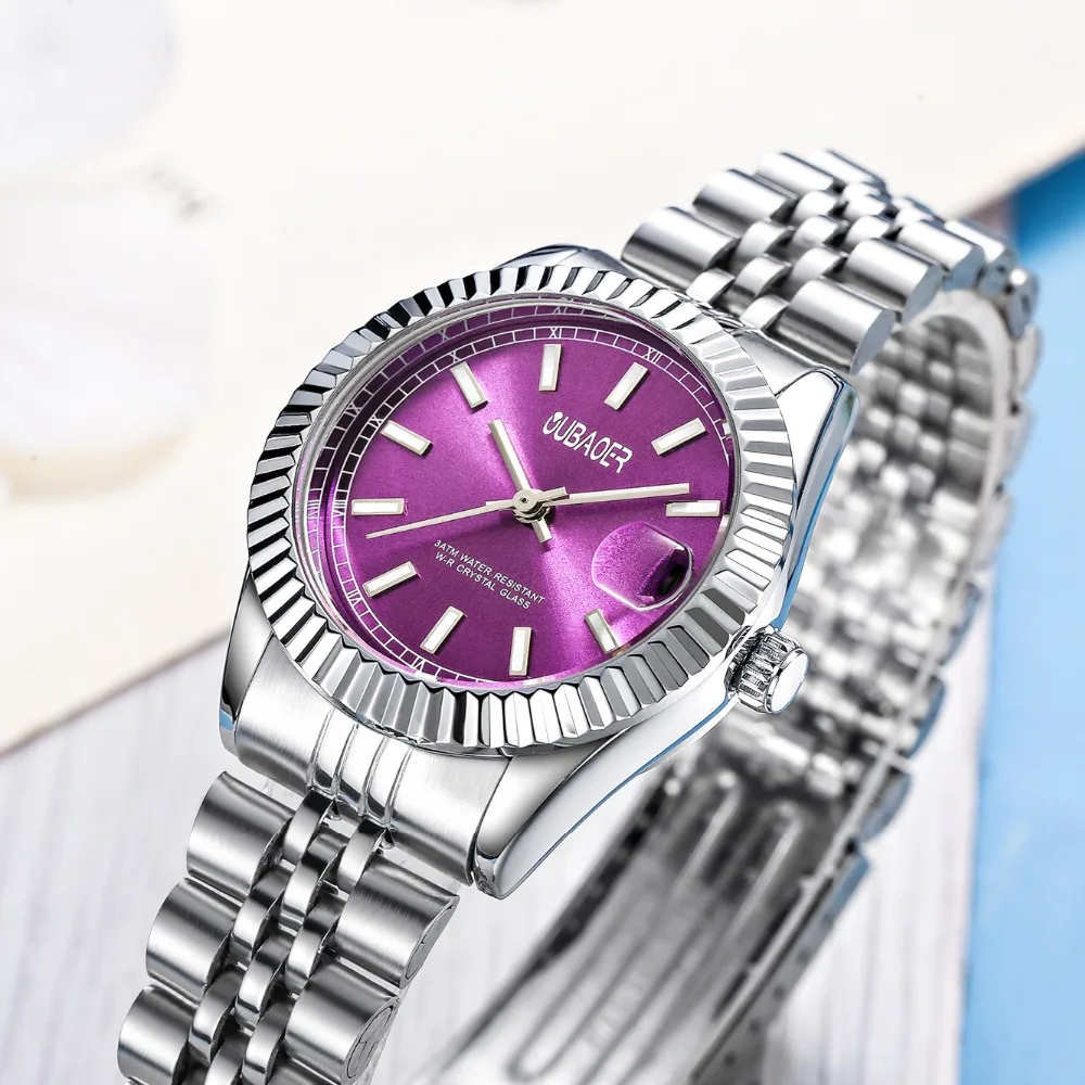 OUBAOER Business Quartz Watch Women Stainless Steel Date Calendar Ladies Watches Jewelry Wristwatches Clock Montre Femme 6090LA | Наручные