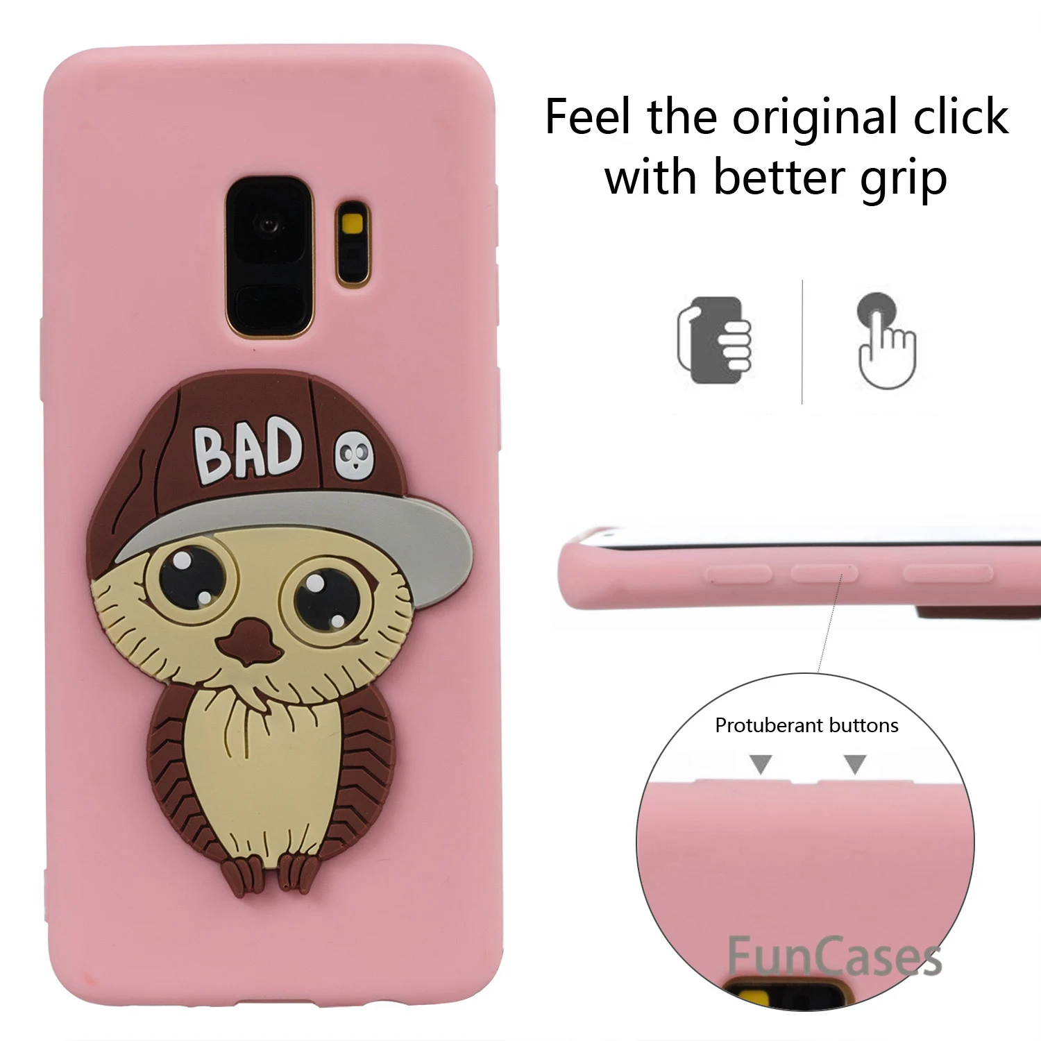 Мультфильм чехол Сова СПС Coque samsung S9 Мягкий силиконовый для телефона Estuche с
