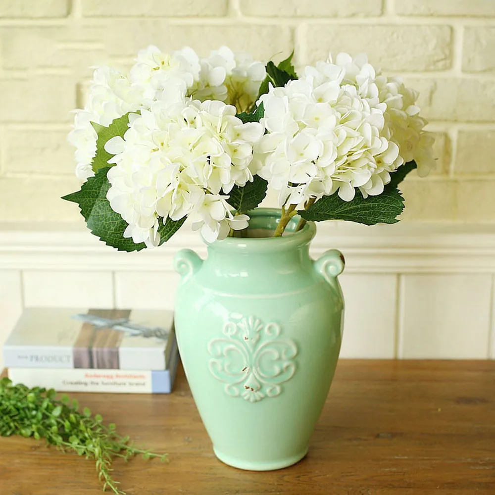 5 шт./партия Настоящее Сенсорное ИСКУССТВО ШЕЛК фиолетовый гортензия Свадебная