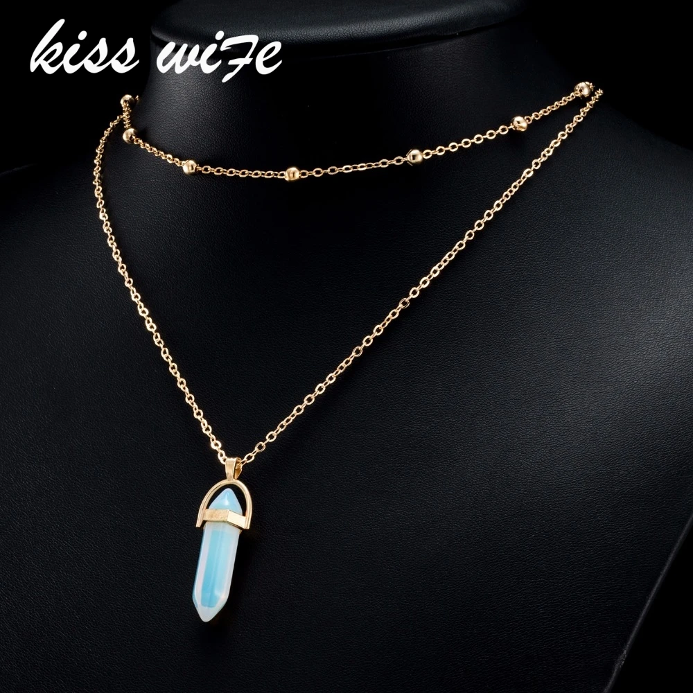 Женское Ожерелье чокер из камня золотистого цвета|crystal pendant necklace|choker fashion necklaceschoker