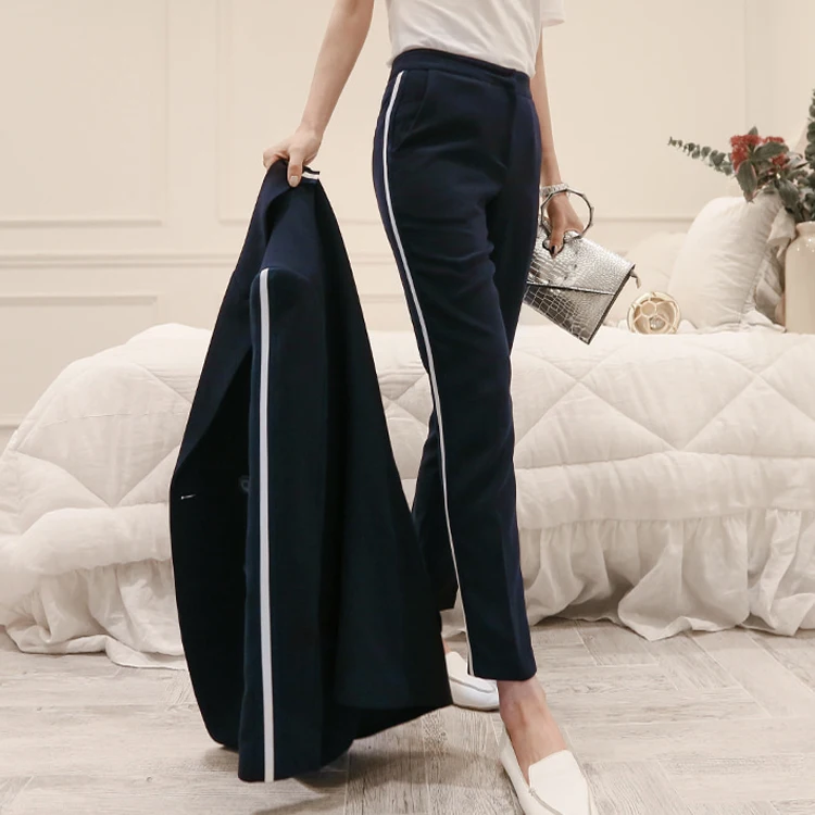

2019 spring new Korean version of Slim fashion Slim small suit suit was thin professional suit nine pants two sets ofautumn tide