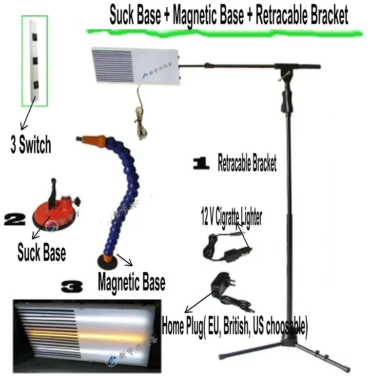 Прибор для ремонта вмятин Светодиодная панель с магнитным креплением и