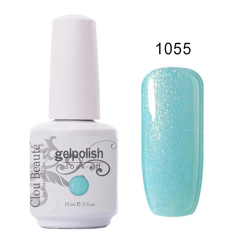 1055 Clou Beaute Гель-лак для ногтей, блестящий, сделай сам, дизайн ногтей, замачиваемый Гель-лак, СВЕТОДИОДНЫЙ УФ-лак для ногтей, бежевый, розовый лак Nagellack - Цвет: 1055