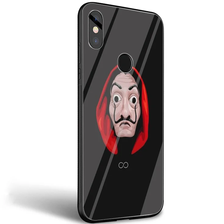 Чехол из закаленного стекла Desxz La Casa De Papel для Xiaomi MI 8 9 Lite A1 A2 Redmi Note 5 6 7 Pro 6A 4X Pocophone F1 |